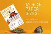 Thanksgiving Fall Event Poster+Flyer, a Flyer Template by Everyday Monster Creative (Thumbnail 2 of 2)