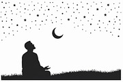 Cosmic Yoga Silhouettes Set, an Illustration by BIPLOB EXPERT (Thumbnail 3 of 9)