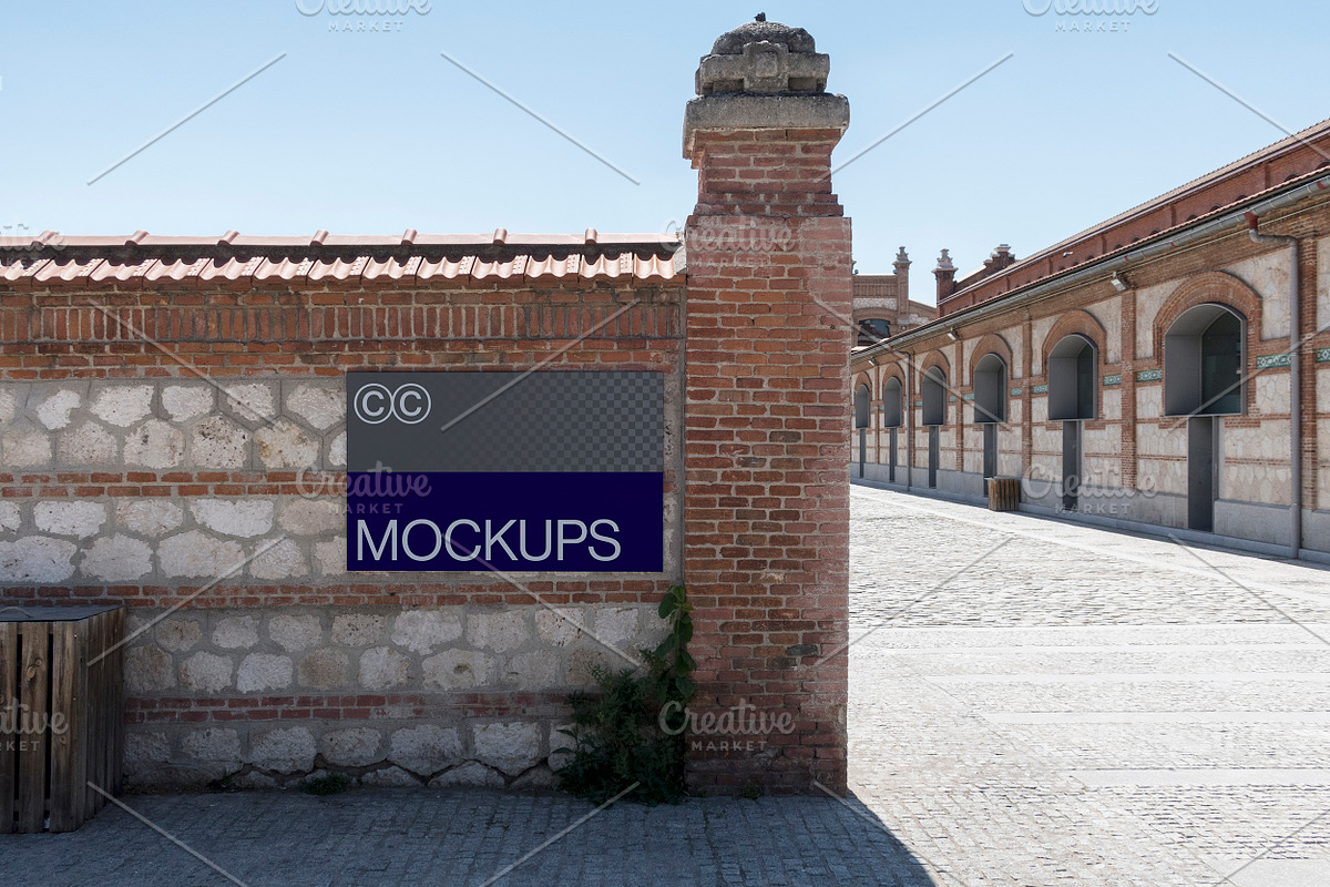 Madrid Entrance Sign Mockup S009, an Advertising Mockup by CC Mockups (Photo 2 of 2)