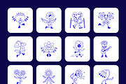 95 Flower Doodles Hand-drawn Icons, an Outline Icon by Prosymbols (Thumbnail 11 of 11)