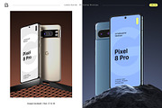 Pixel 8 Pro - Mockups bundle, an Android Mockup by Bran. (Thumbnail 4 of 9)