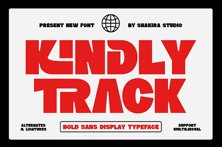 Kindly Track - Bold Typeface, a Sans Serif Font by Shakira Studio