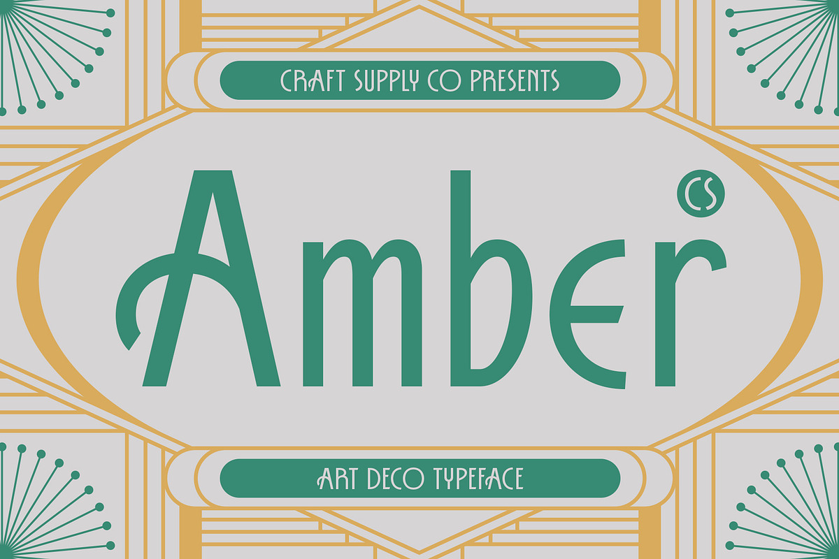 CS Amber – Art Deco Font, a Sans Serif Font by Craft Supply Co. (Photo 1 of 8)