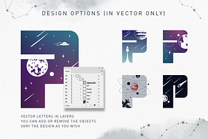 Lost In Space. Colored Font SVG