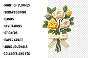 Crochet Flowers PNG Bundle, an Illustration by SinaCreation (Thumbnail 3 of 9)