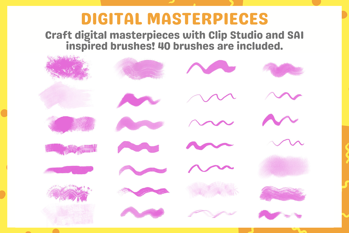 Procreate Sai and Clip Studio Brush, a Brush Add-On by nikiartcorner (Photo 3 of 8)