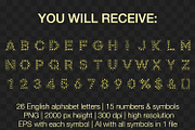 Black marquee letters PNG EPS, an Object Graphic by MariiaVD (Thumbnail 5 of 5)