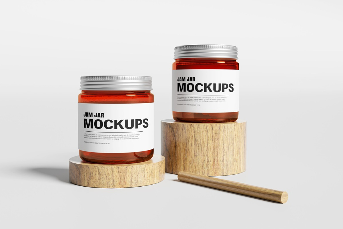 Jam Jar Mockup, a Packaging Mockup by AndikaGraphic (Photo 4 of 5)
