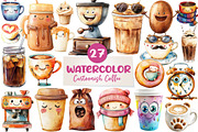Cartoonish Coffee Collection Clipart, an Illustration by CreationArt (Thumbnail 1 of 5)