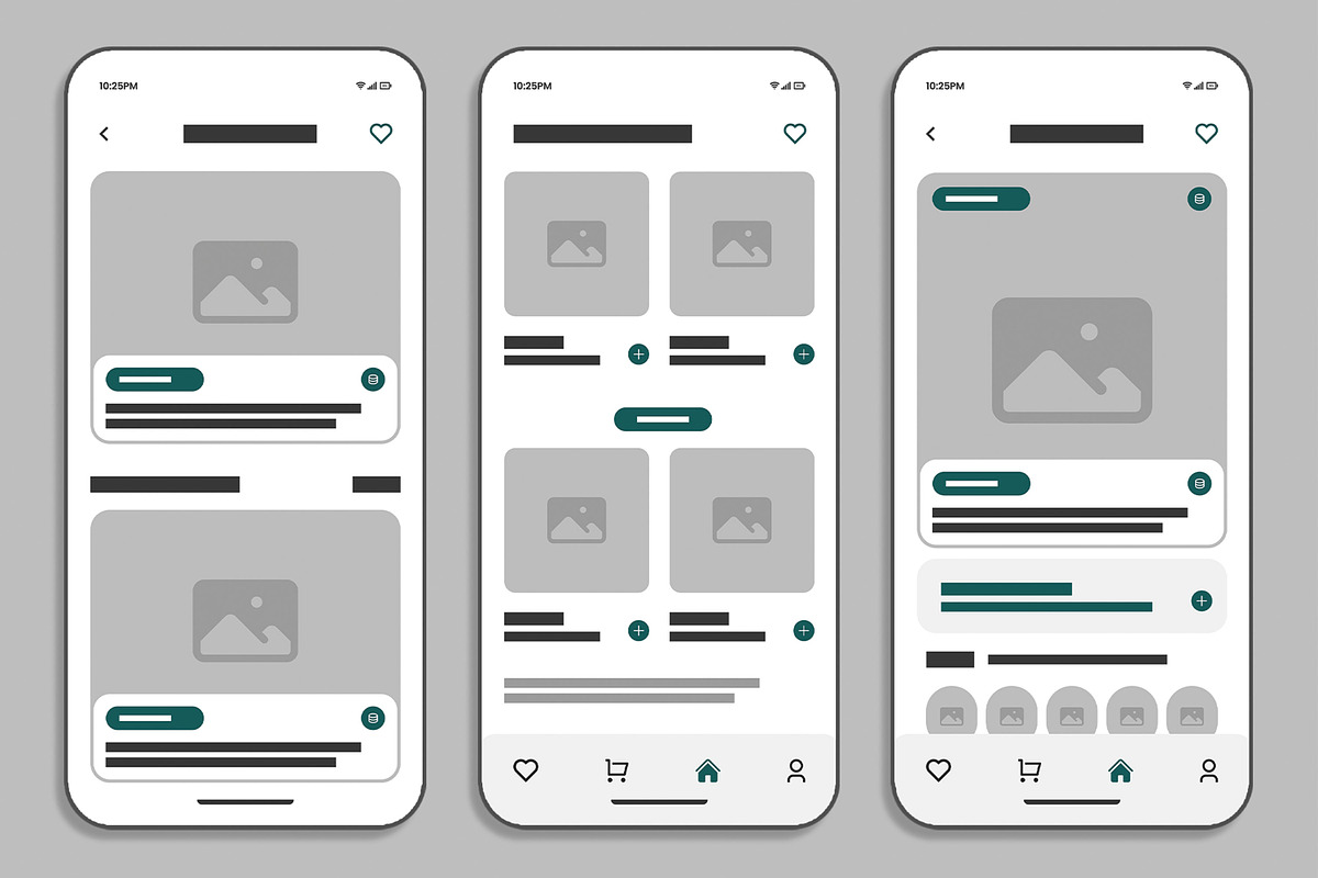 Modern Food Shop Mobile App UI Kit, a Social Media Template by MightyDesign (Photo 3 of 7)