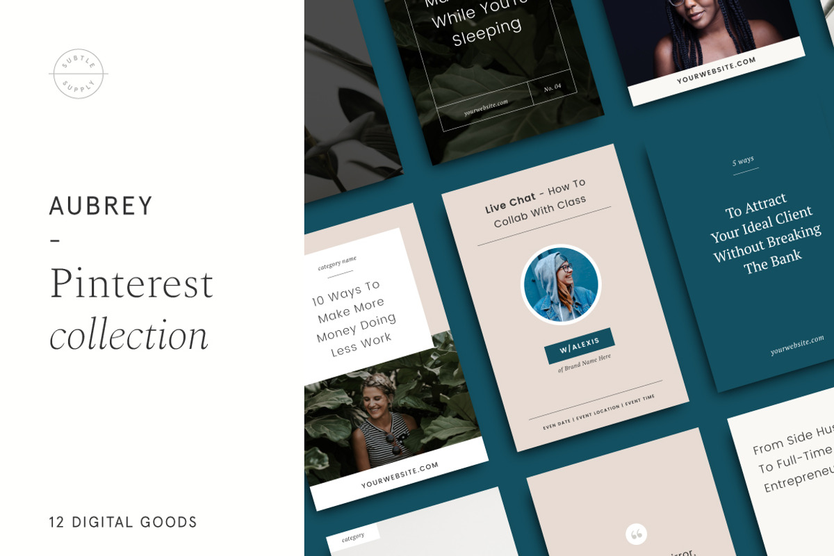 Aubrey - Pinterest Collection, a Social Media Template by SubtleSupply (Photo 1 of 5)
