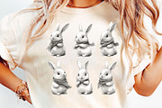 Watercolor Bunny Illustration PNG, an Animal Illustration by DreamCafeArt (Thumbnail 6 of 6)