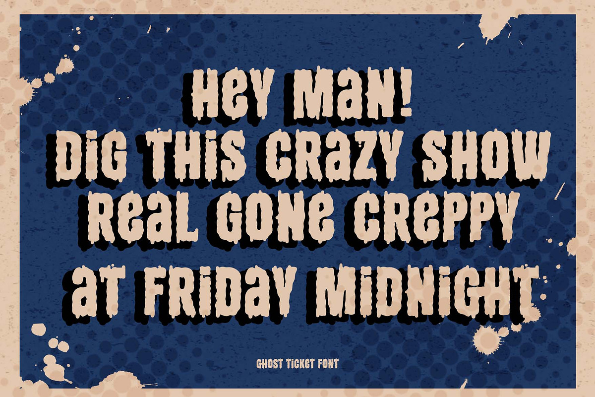 Ghost Ticket a Cartoon Horror Font, a Handwritten Font by Rasiorise Studio (Photo 9 of 12)