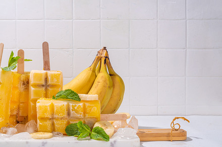 Banana ice cream popsicles, a Food & Drink Photo by Rimma