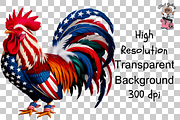 Patriotic Rooster Sublimation PNG, a Graphic by Clipart Bloom (Thumbnail 13 of 13)