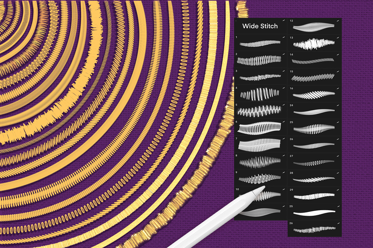 PROCREATE MAGIC STITCHES & PATTERNS, a Brush Add-On by AlexandraArt (Photo 10 of 15)