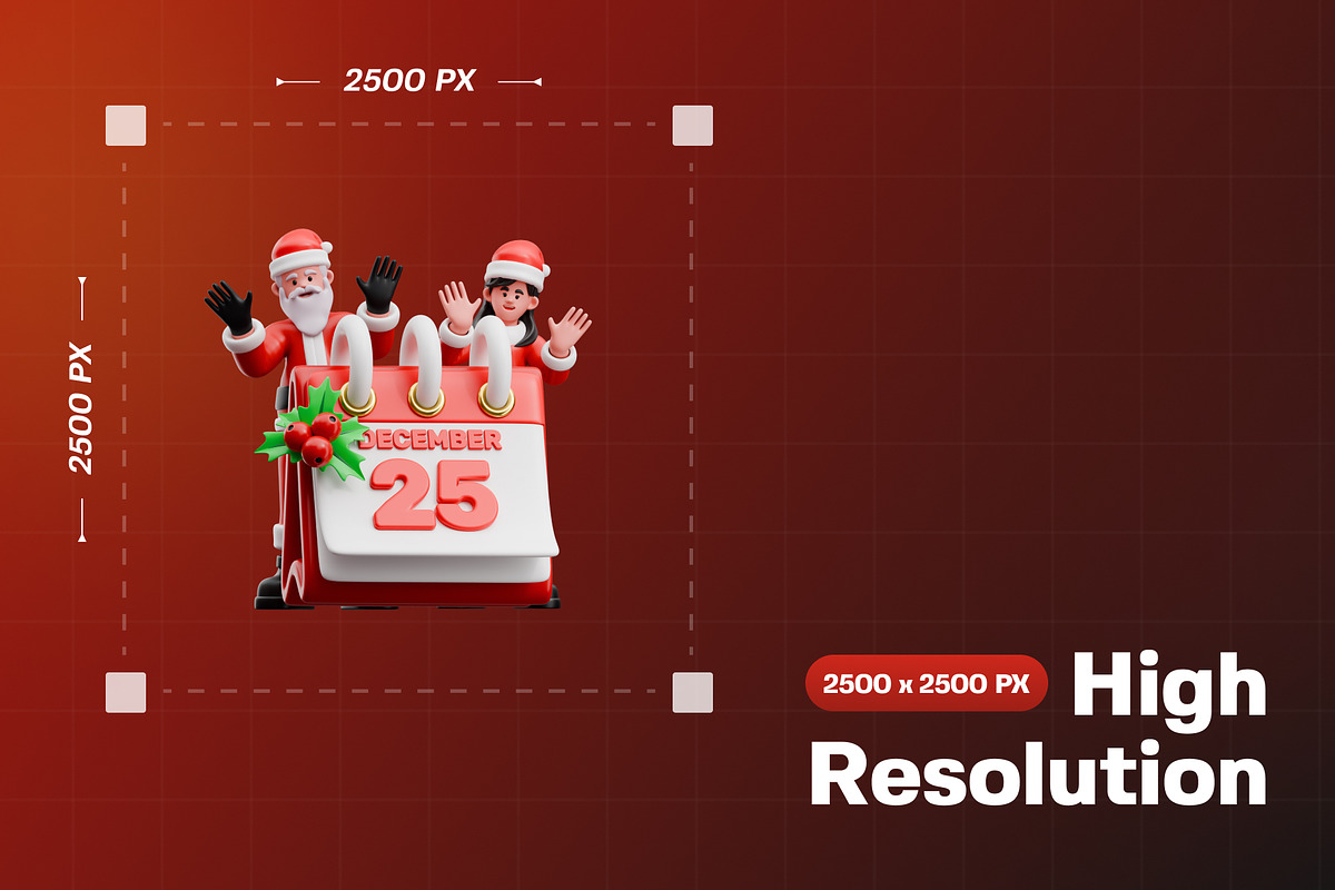 Christmas Character 3D Pack, a Characters & Person 3D Model by Haps Space (Photo 2 of 4)