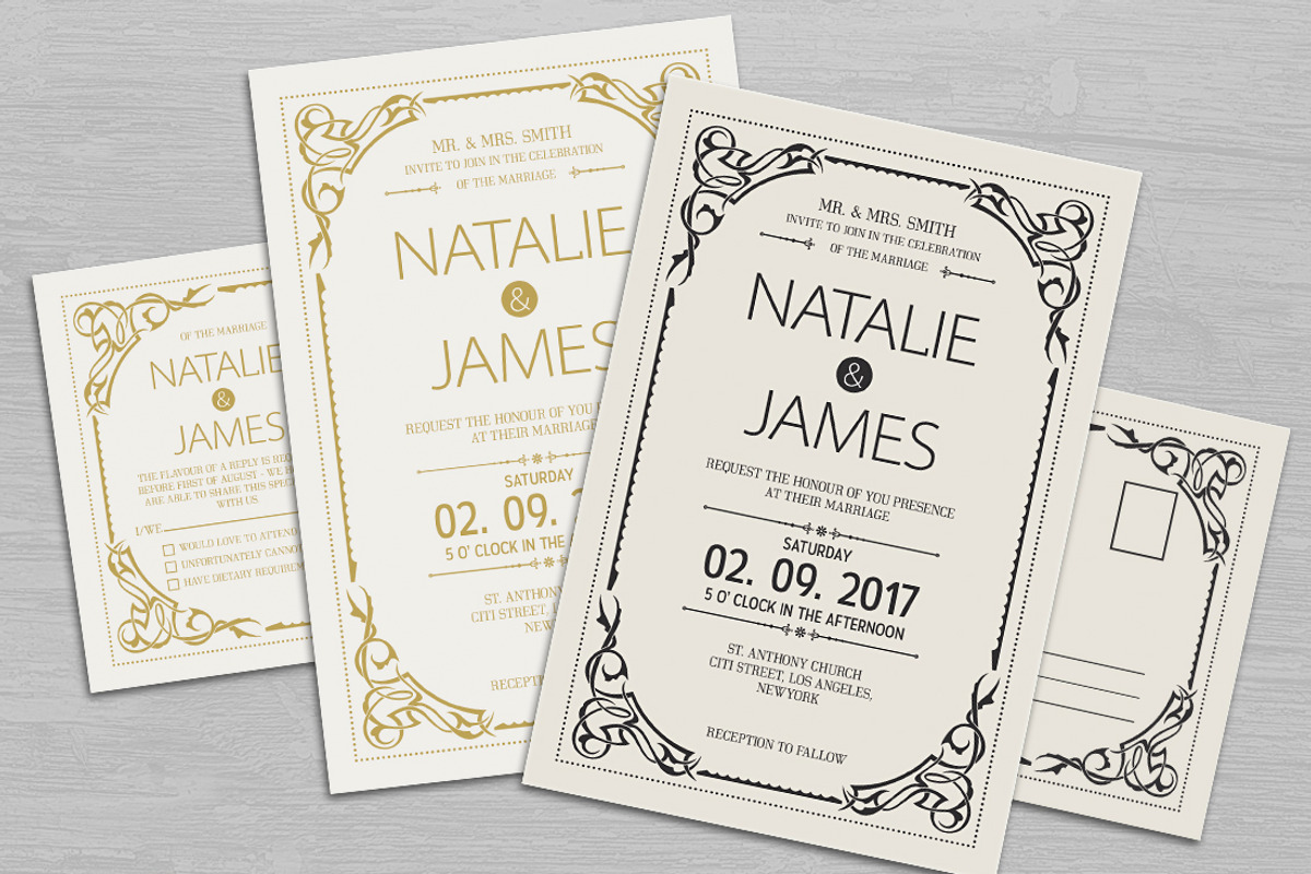 Simple Wedding Invitation & RSVP, an Invitation Template by DesignWorkz (Photo 1 of 2)