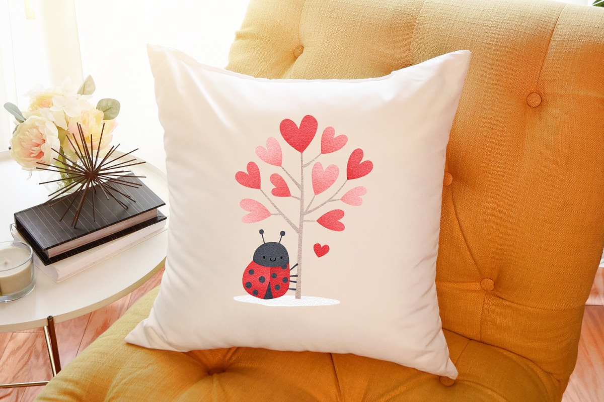 Cute Ladybug Valentine Clipart, an Illustration by Sublimation Artist (Photo 6 of 6)