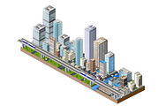 Bundle isometric city, a Work Illustration by AlexZeL (Thumbnail 2 of 15)