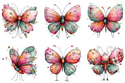 Whimsical Spring Butterfly Clipart, an Illustration by CraftArtStudio (Thumbnail 6 of 6)