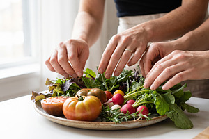 vegan, healthy food