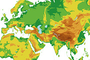 2x Physical World Maps, an Education Illustration by asantosg (Thumbnail 9 of 14)