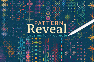 Pattern Reveal Brushes for Procreate