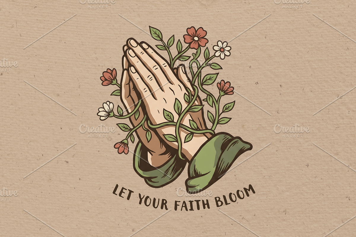 Let your faith bloom, a Person Illustration by Vectorlina (Photo 1 of 4)