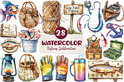 Fishing Sublimation Clipart, an Illustration by CreationArt (Thumbnail 1 of 5)