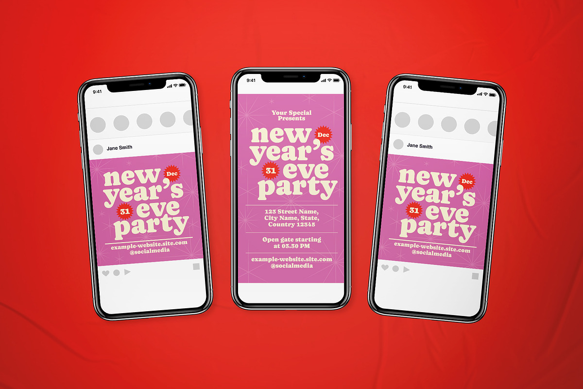 New Year's Eve Party Event Flyer Set, a Flyer Template by The Good Store (Photo 2 of 2)