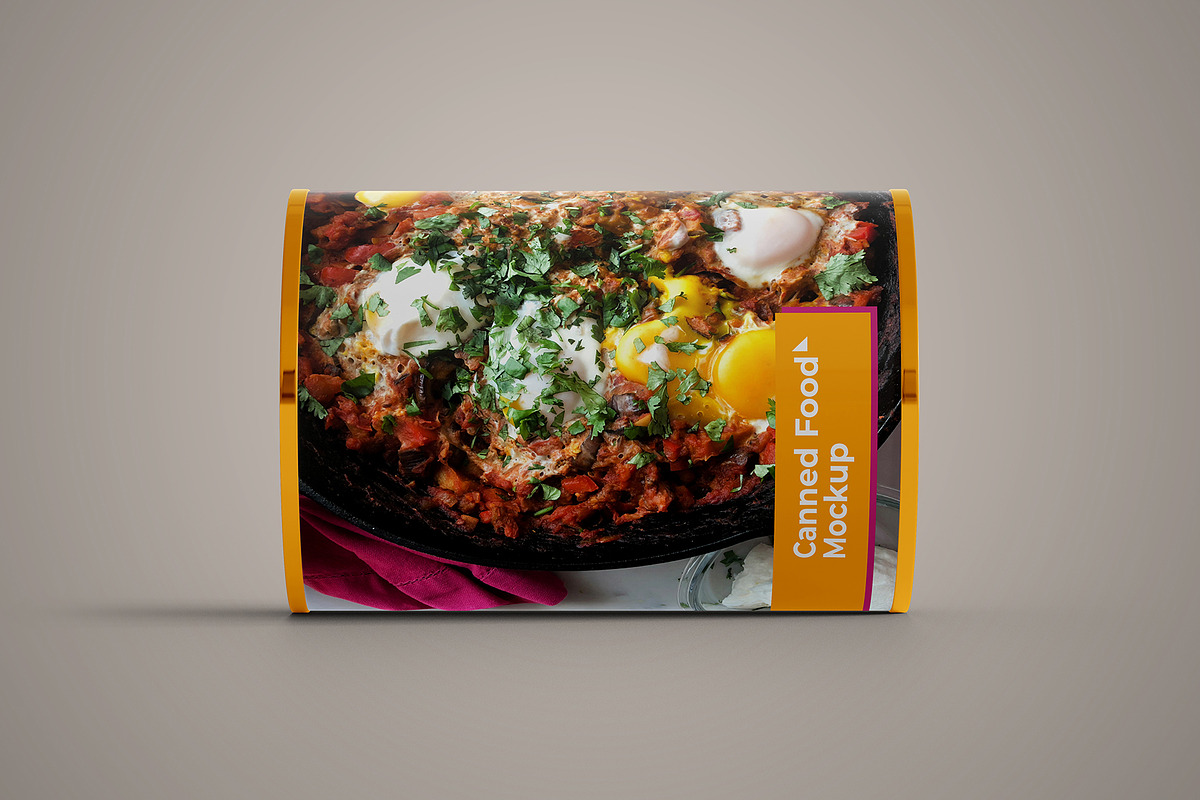 Canned Food Mockup 10 PSD Files, a Cups & Container Mockup by Muhazdinata (Photo 12 of 21)