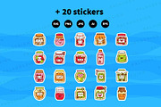 Cute Kawaii Pickles Jars Characters, an Object Illustration by Palau (Thumbnail 12 of 12)