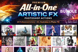 Premium All-in-One Artistic FX, an Action Add-On by Studio Retouch