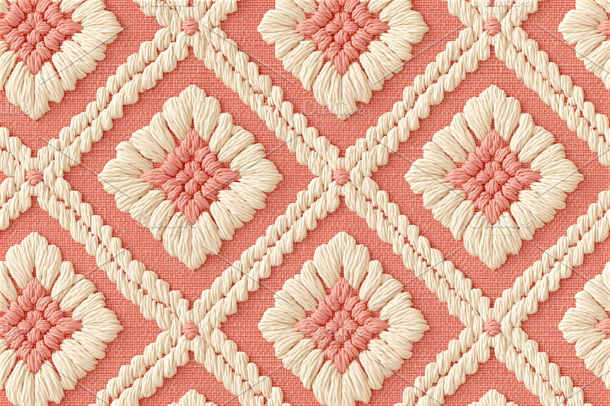Seamless pattern embroidered seamless pattern showing a beautifu, a Pattern Graphic by Studio ANNA