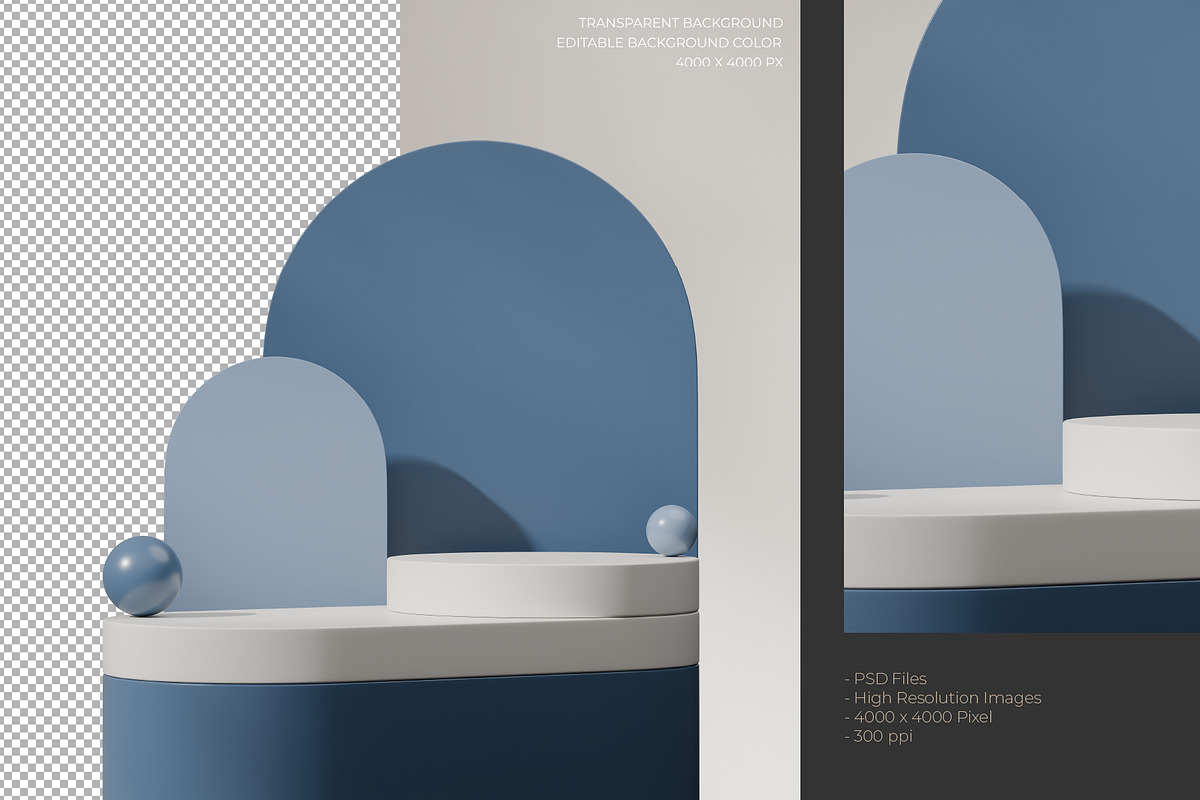5 Podium with Transparent Background, a Background Graphic by faustudio (Photo 4 of 7)