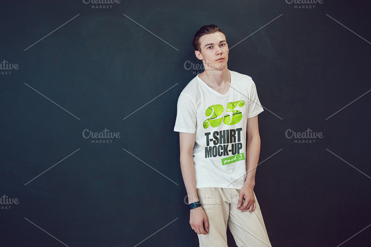 25 T-Shirts Mock-Up (Part 3), a Shirt Mockup by Freeman Studio (Photo 23 of 32)