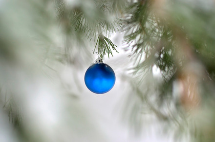 Blue Christmas ball