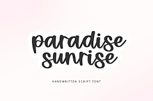 Paradise Sunrise | Cute Script Font