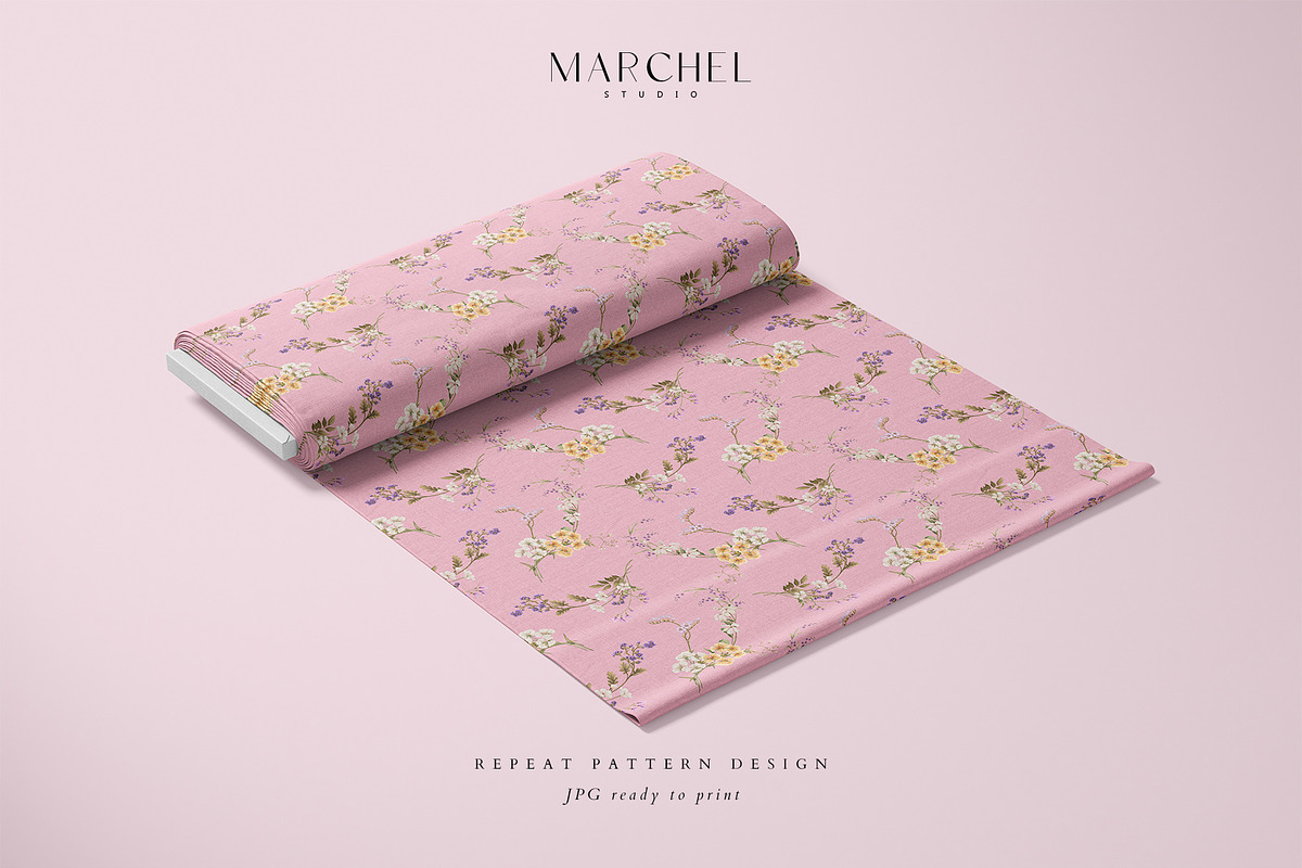 Floral Flow, Romantic Repeat Pattern, a Pattern Graphic by Marchel Studio (Photo 4 of 4)