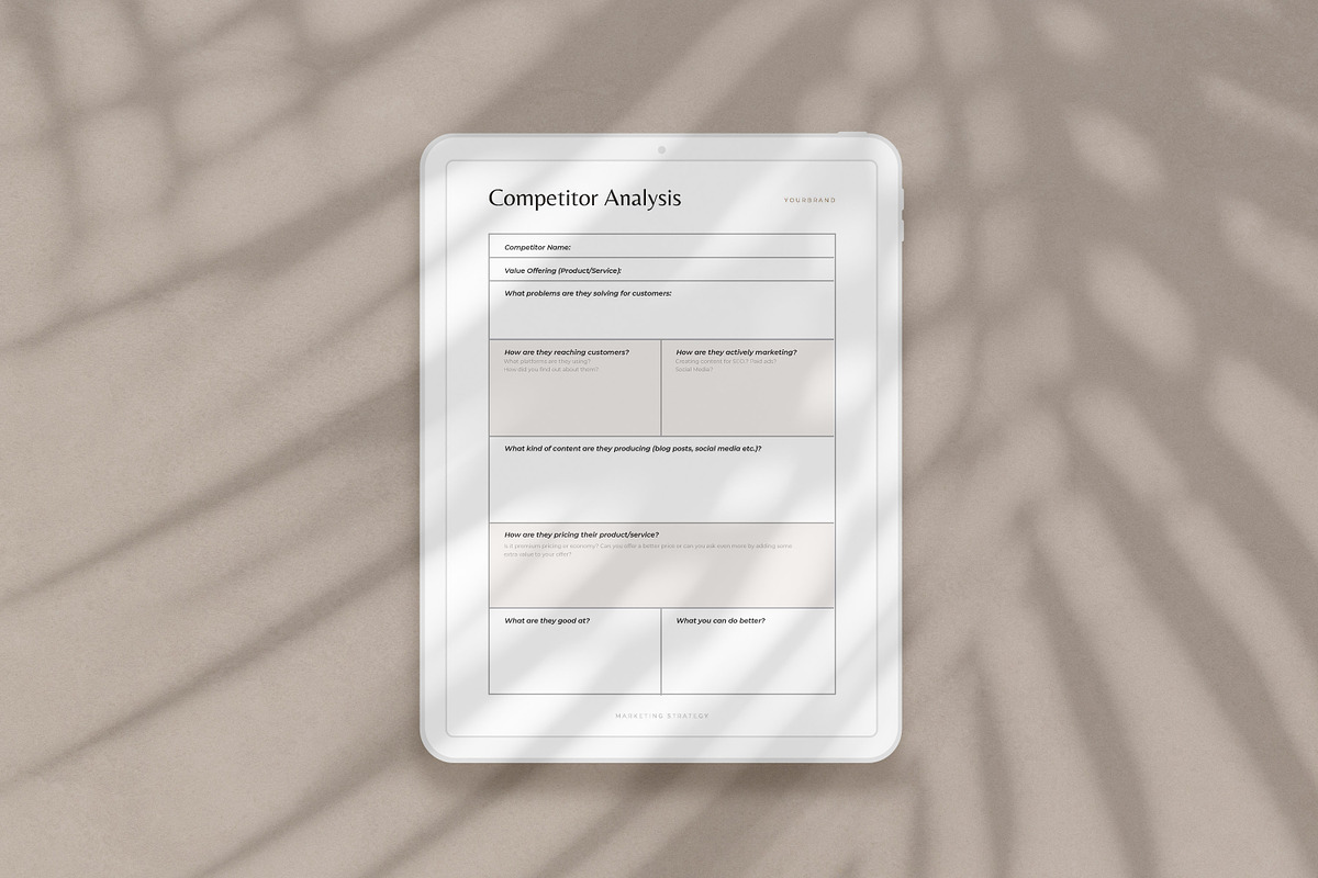 Marketing Strategy Workbook CANVA, a Marketing Template by AndrewPixel (Photo 7 of 13)