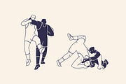 Wrestlers in fight, wrestling set, a Sport Illustration by PaperTrident (Thumbnail 6 of 6)