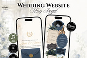 Navy Blue Wedding Website Invitation, a Landing Page Template by Everyday Perfection (Thumbnail 1 of 13)