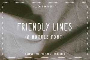 Friendly Lines - Quirky Font, a Sans Serif Font by Alice Engren