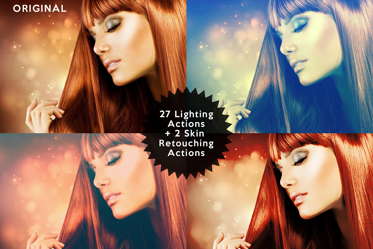 Set 2. 28 Photoshop Lighting Actions, an Action Add-On by JasGraphicTools (Photo 1 of 4)