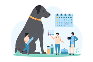 Vaccination pet vet clinic, a Healthcare Illustration by Flashvector