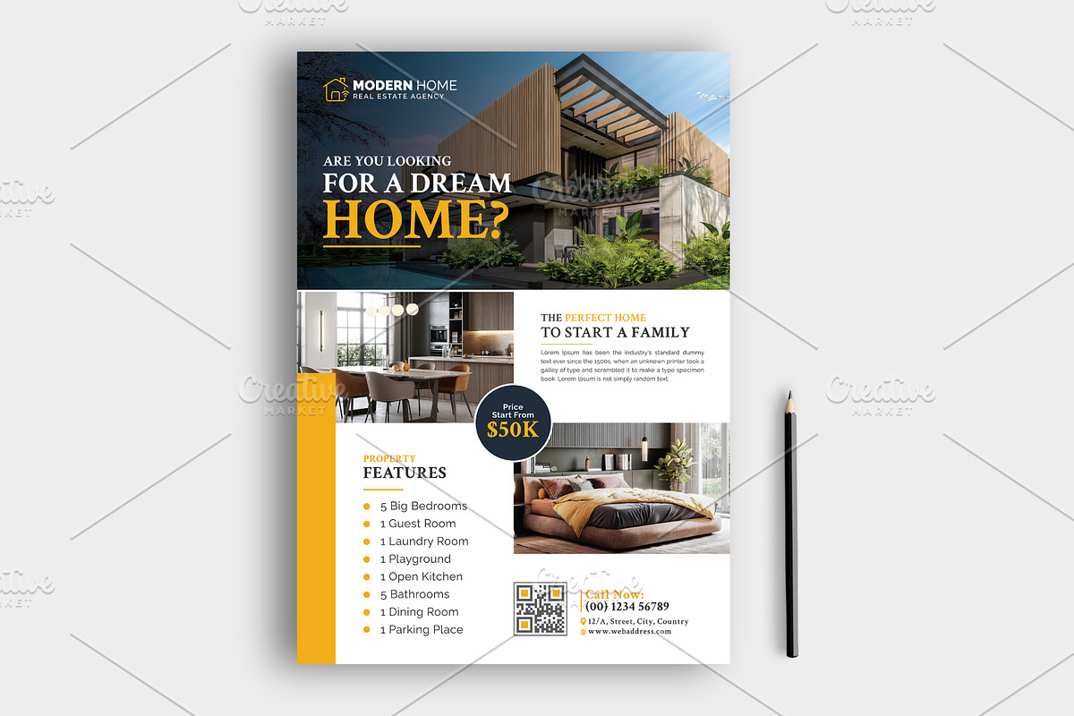 Real Estate Flyer, a Flyer Template by GraphicsBurg (Photo 2 of 2)