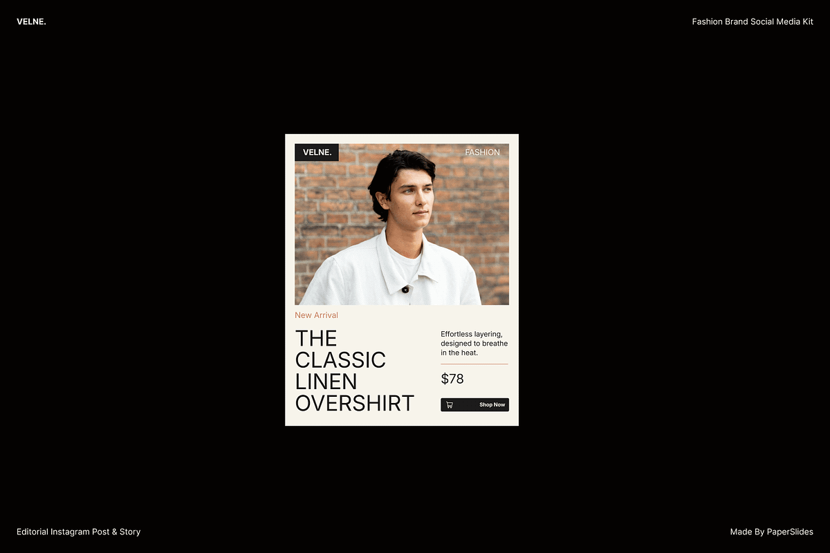VELNE - Fashion Social Media Kit, a Social Media Template by PaperSlides (Photo 2 of 9)