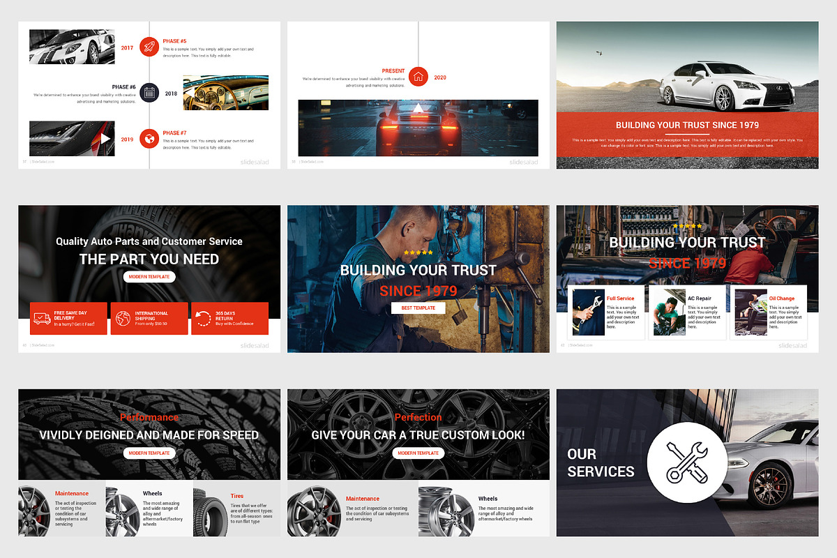 Top Automobile PowerPoint Templates, a Presentation Template by SlideSalad (Photo 10 of 33)