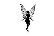 Magical Fairy Silhouette Bundle, an Illustration by jahid234 (Thumbnail 49 of 51)